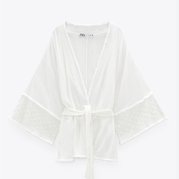 Zara - belted kimono - size: xs-s - Picture 1 of 8